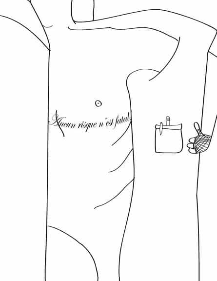 Original Hobo Beau artifact titled Risk And Tats, generated from the filename 02-23-09riskandtats.jpg.