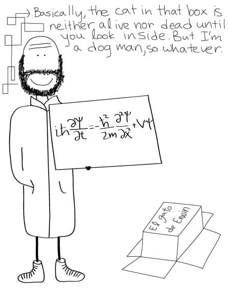 Original Hobo Beau artifact titled Schroedinger, generated from the filename 12-14-09-schroedinger.jpg.