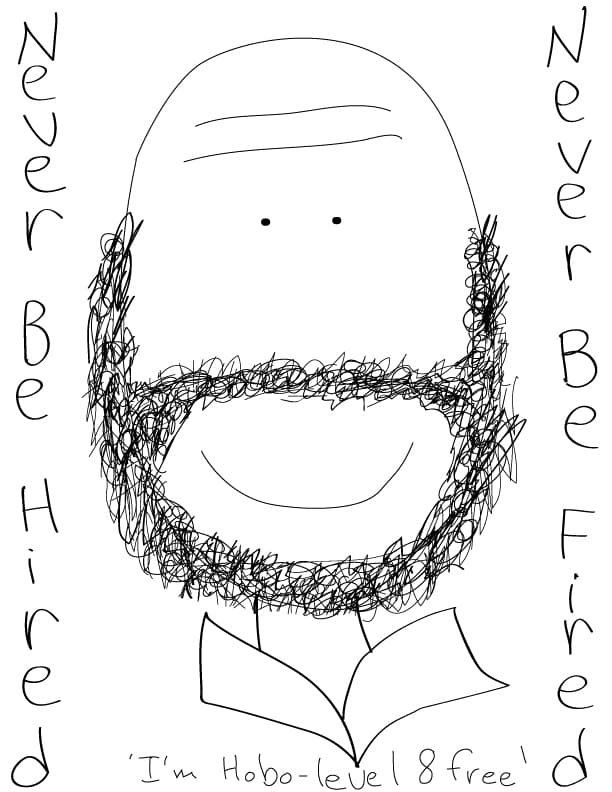 Original Hobo Beau artifact titled Hobo Level 8, generated from the filename 08-07-08hobolevel8.jpg.